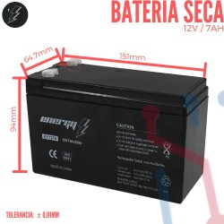 Batería Recargable Sellada 12V 7Ah