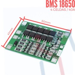 Cargador BMS 18650 4S 40A