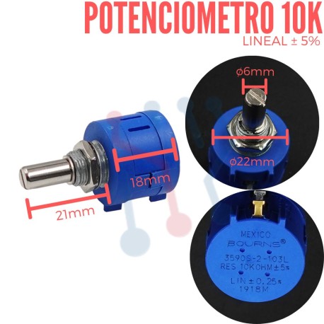 Potenciómetro Lineal 10kΩ