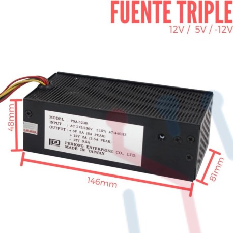 Fuente Suicheada 12V / 5V / -12V