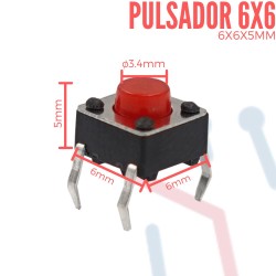 Pulsador 6x6x5mm