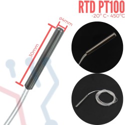 Sensor de Temperatura PT100 -20º C~ 450ºC