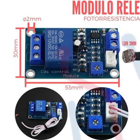 Tarjeta Rele con Fotorresistencia