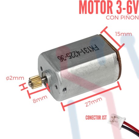 Motor DC 3-6V Con Piñon