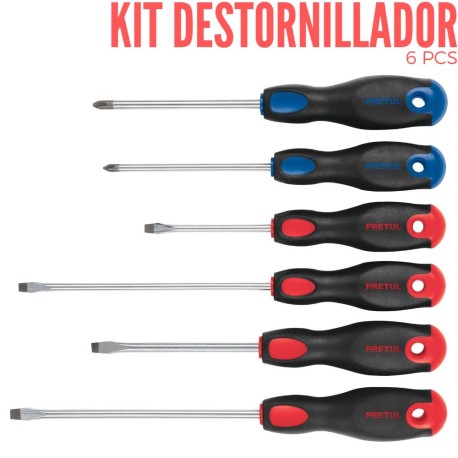 Kit Destornilladores Pretul 6 Piezas