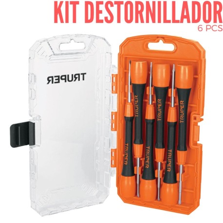 Kit Destornillador de Precisión Truper 6 Pcs