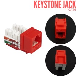 Jack Modular RJ45 CAT6 Rojo