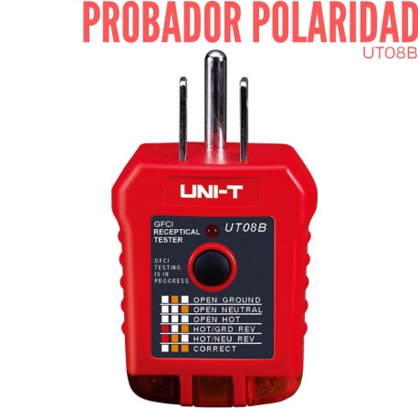 Probador de Tomacorriente UNI-T UT08B