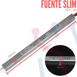 Fuente Suicheada 12V 4A 48W (Slim)