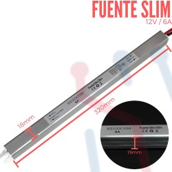 Fuente Suicheada 12V 6A 72W (Slim)