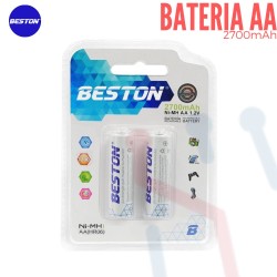 Baterias Beston Recargables AAX2 2700mAh