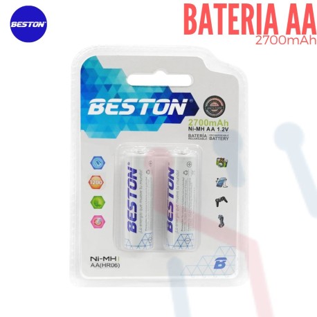 Baterias Recargables AAX2 2700mAh