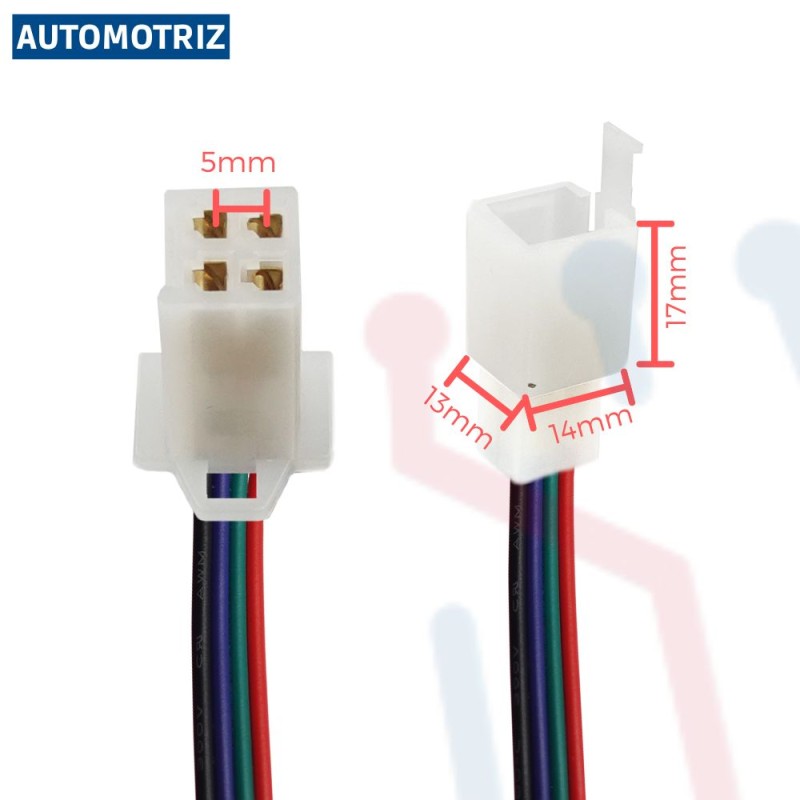 Cable de Alimentación Polarizado con conector 4Pin y longitud 3mts.