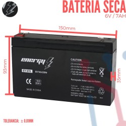 Batería Recargable Sellada 6V 7Ah