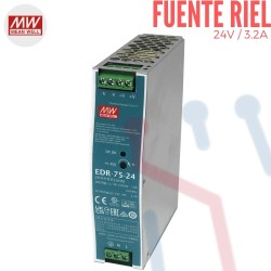 Fuente Riel 24V 3.2A Mean Well