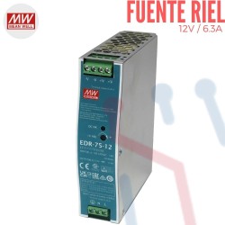 Fuente Riel 12V 6.3A Mean Well