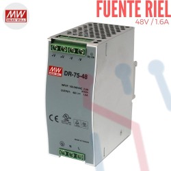 Fuente Riel 48V 1.6A Mean Well