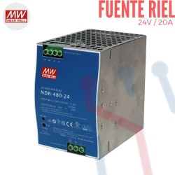 Fuente Riel 24V 20A Mean Well