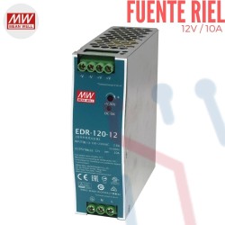 Fuente Riel12V 10A Mean Well