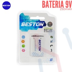 Pila Recargable Beston 9V USB para usar en detectores de metales