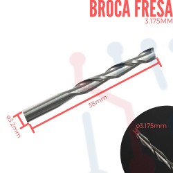 Broca Fresa 3.175mm