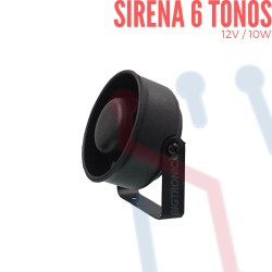 Sirena 6 Tonos 12V 10W