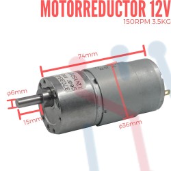 Motorreductor 12VDC 150RPM 3.5Kg