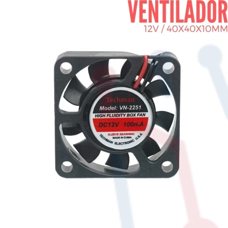 Ventilador 12V 40x40x10mm