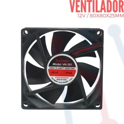 Ventilador 12V 80x80x25mm