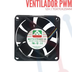 Ventilador 12V PWM 70x70x25mm