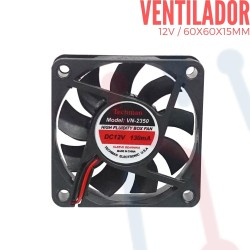 Ventilador 12V 60x60x15mm