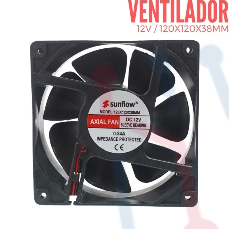 Ventilador 12V 120x120x38mm