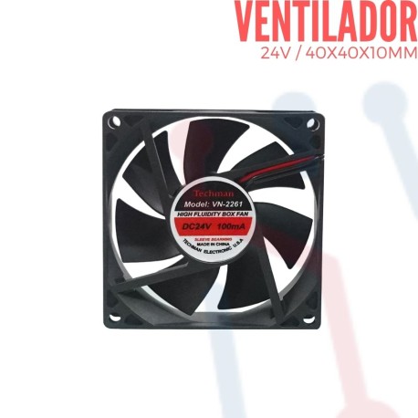 Ventilador 24V 40x40x10mm