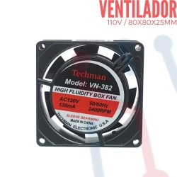 Ventilador 110V 80x80x25mm