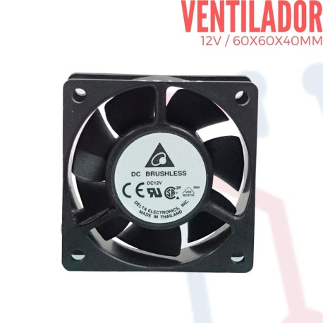 Ventilador Turbo 12V 60x60x40mm