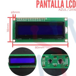 Display LCD 2X16 Backlight Azul
