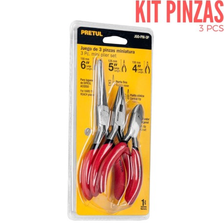 Kit Pinzas Pretul 3 Piezas