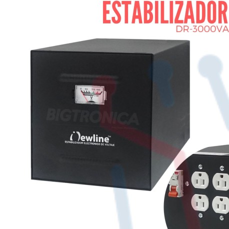 Estabilizador Newline Doble Rango 3000VA