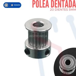 Polea 20 Dientes 5mm (GT2 10mm)