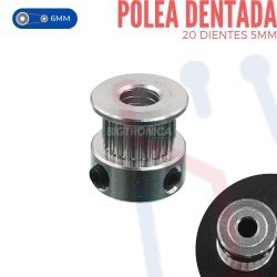 Polea 20 Dientes 5mm (GT2 6mm)