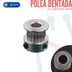 Polea 20 Dientes 8mm (GT2 6mm)