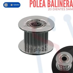 Polea Balinera 20 Dientes 5mm (GT2 10mm)