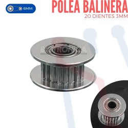 Polea Balinera 20 Dientes 3mm (GT2 6mm)