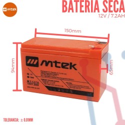 Batería Recargable Sellada 12V 7.2Ah