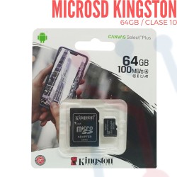 Memoria MicroSD Kingston 64GB Clase 10