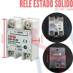 Relé de Estado Solido 200VDC/40A