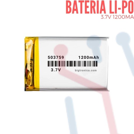 Batería LI-PO 3.7V 1200mA (503759)