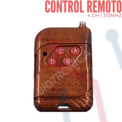 Control Remoto 4 CH 315Mhz