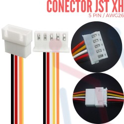 Conector JST XH Aéreo 5PIN AWG26