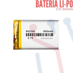 Bateria LI-PO 3.7V 800mA (802540)